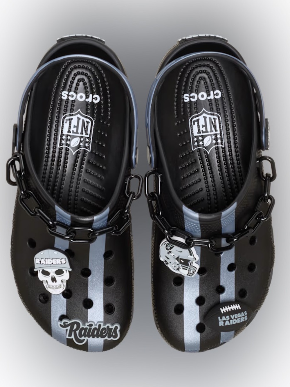 NFL Las Vegas Raiders Classic Clog Crocs Size M/12